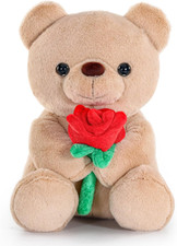 Teddy Bear Stuffed Animal, Rose Bear Gifts for Girlfriend, 9 Soft Adorable Stuf