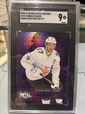 2020-21 Skybox Metal Universe - Connor McDavid #192 Purple /199 SGC 9