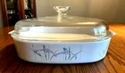 Vintage CorningWare Shadow Iris A-10-B Casserole Dish 2.5L with Pyrex A12C Lid