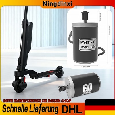 Elektromotor Unit MY6812 12V DC 150W 0,52Nm 2750rpm Welle 8mm für E-Scooter