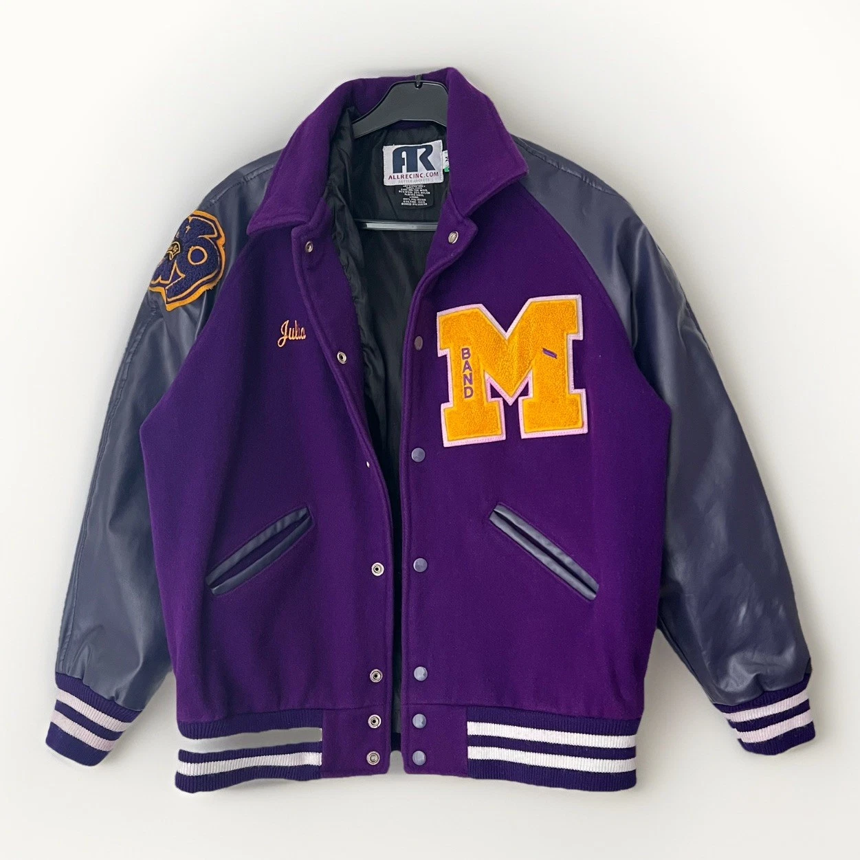 Letterman Varsity Jacket Purple Grey Medium Julia Reyes Band 2019 Class Medium