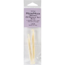 Double-Ended Bone Crochet Hooks 3/Pkg-D4/3mm - 3, F6/4mm - 3.5, J10/6mm - 4