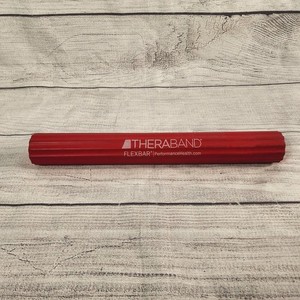 Theraband FlexBar Red Light Resistance Hand Wrist Forearm Grip Strengthener 12in