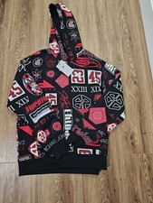 New Nike Air Jordan Mens Essentials AOP Fleece Hoodie Black Sz Medium HM7254-010