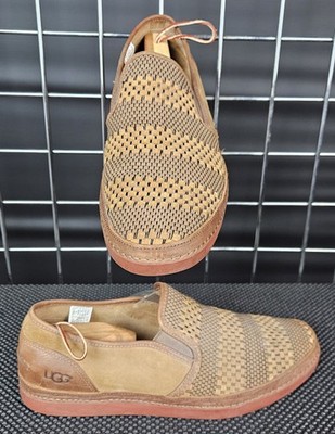 UGG CAVETTE WEAVE Premium Leather & Woven Suede Comfort Mocs/Slip Ons sz. 13M US