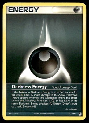 EX-NM Power Keepers Darkness Energy (Special) Rare 87/108 2007 Pokemon TCG
