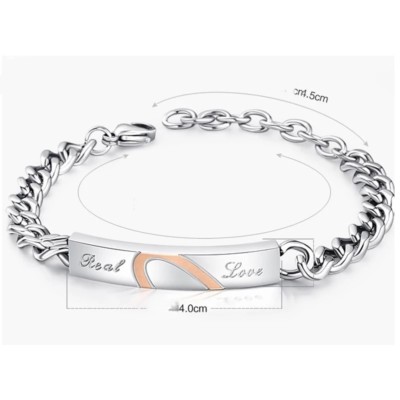 2 Pezzi Bracciali Coppia, Bracciali Partner, Regalo per Coppia Lui Lei Fidanzata Fidanzato
