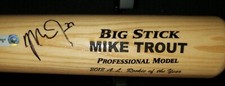 Mike Trout Autographed Rawlings Big Stick MLB Certification Rookie Autograph