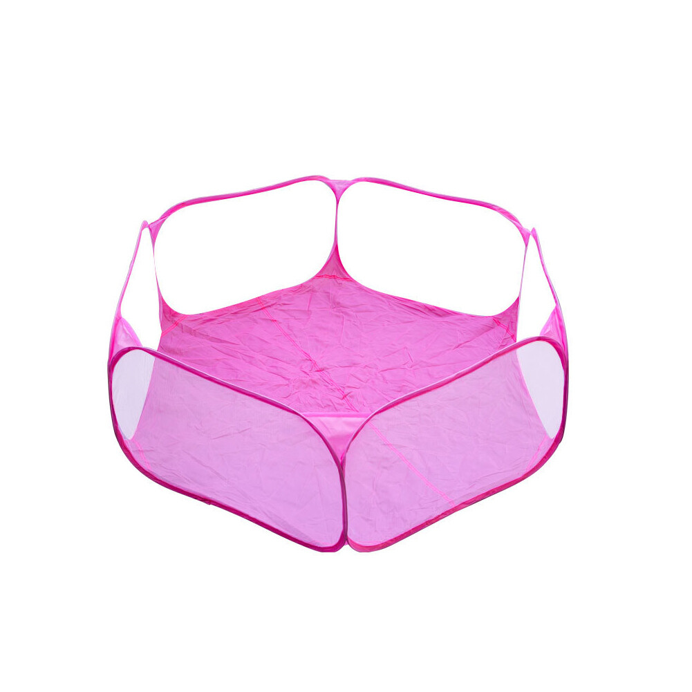 Foldable Small Animal Playpen Tent - Pop-Up Breathable Pet Exercise Pen For Indoor/Outdoor (Solid Grey)