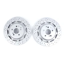 Pair Rear Brake Rotors For Mercedes-benz W222 S450 S63 S65 AMG 2014- A2224232012