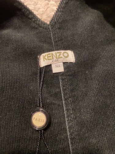 Kenzo Paris corduroy short overalls black w/rose gold accents girls Sz 14 EUC - Picture 7 of 8