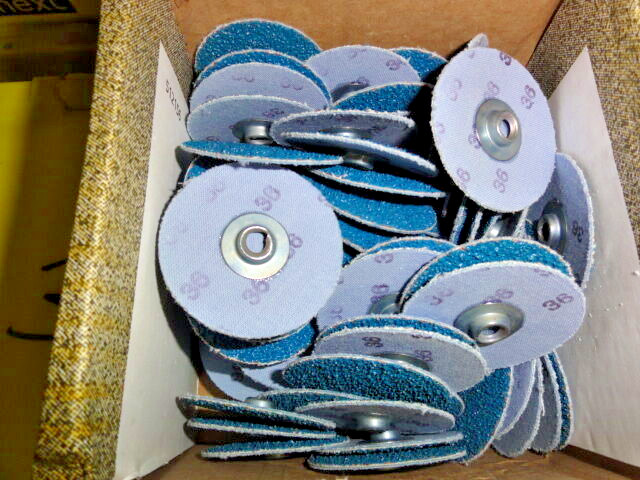 100 Klingspor QMC411 36 Grit Sanding Discs Steel / stainless Steel 50mm Inc VAT