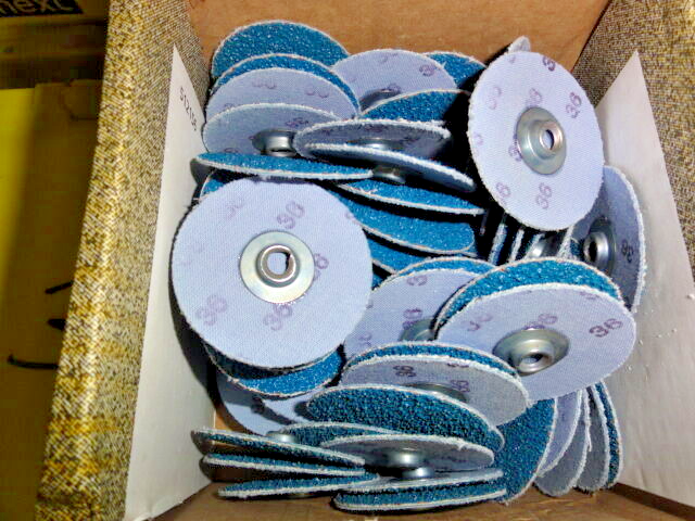 100 Klingspor QMC411 36 Grit Sanding Discs Steel / stainless Steel 50mm Inc VAT