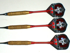Soft Tip Darts, Used 18 Gram Brass with New Aluminum Shafts and Flights 1921