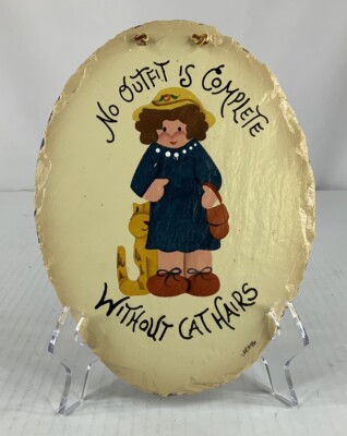 Plain Jane Hand Painted Wall Decor No Outfit Is Complete Without Cat Hairs