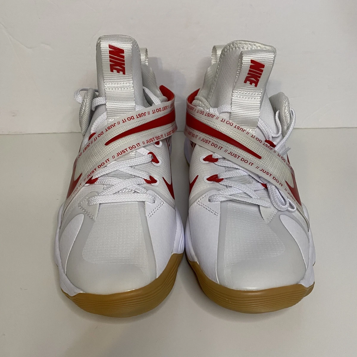 Red and white volleyball cheap shoes