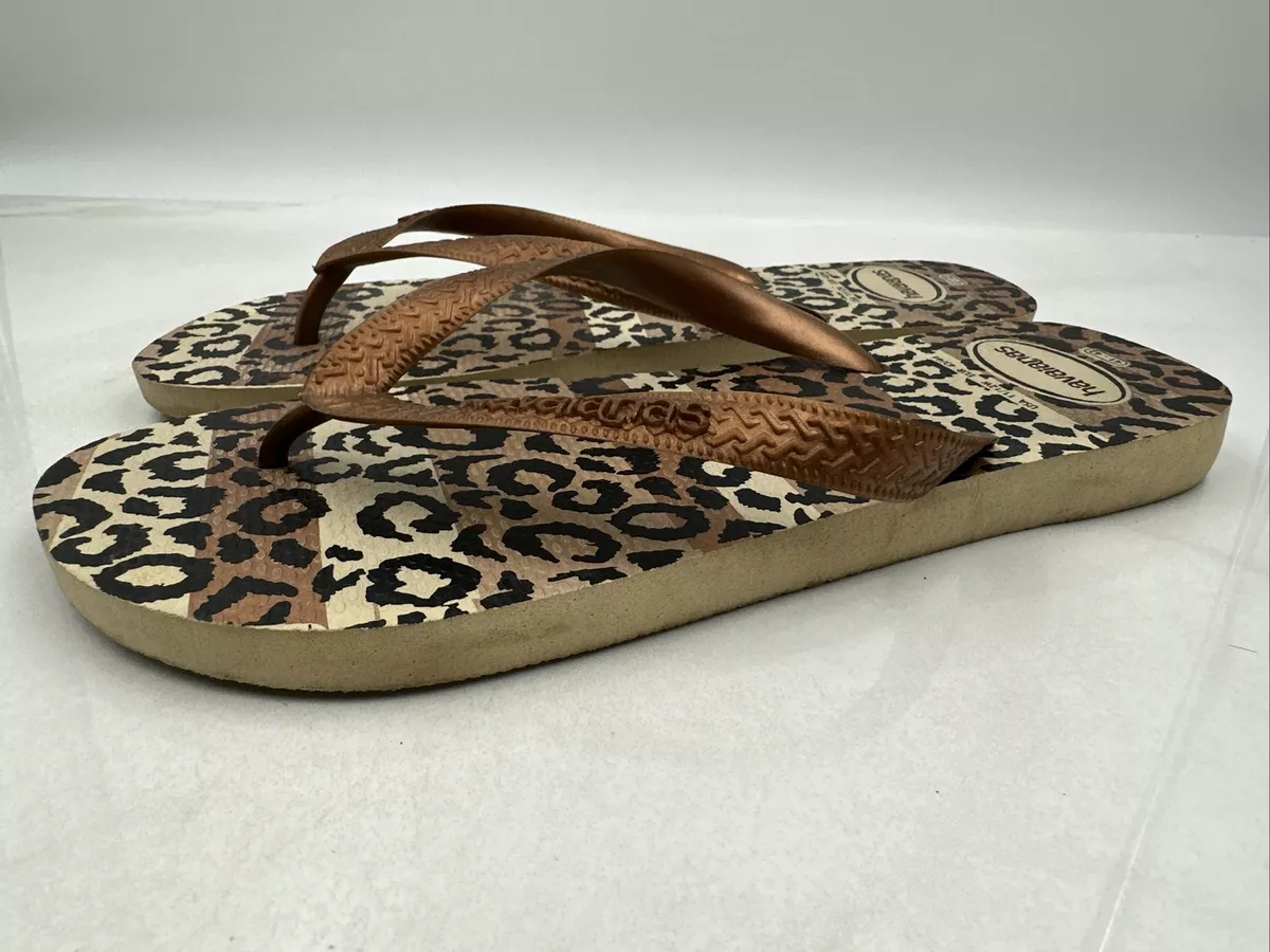 Havaianas leopard hotsell print flip flops