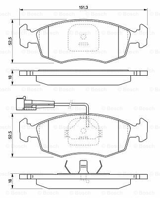 KIT PASTIGLIE FRENO FIAT 500 PUNTO EVO (199) 2012 CON SENSORE USURA GDB1900 - Foto 11