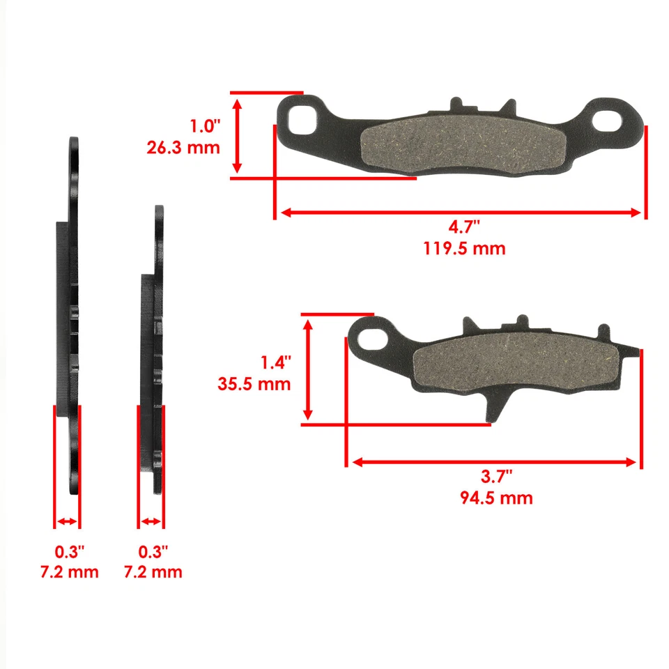 Front & Rear Brake Pads for Kawasaki KX85 KX 85 2001-2020 - Image 2 of 4