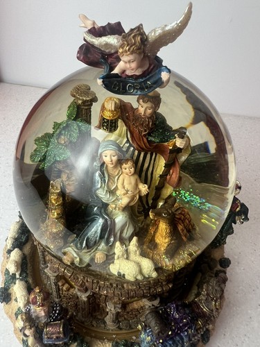 Christopher Radko Holy Family Musical Motion Snow Globe In Box Vintage Works - Picture 14 of 19