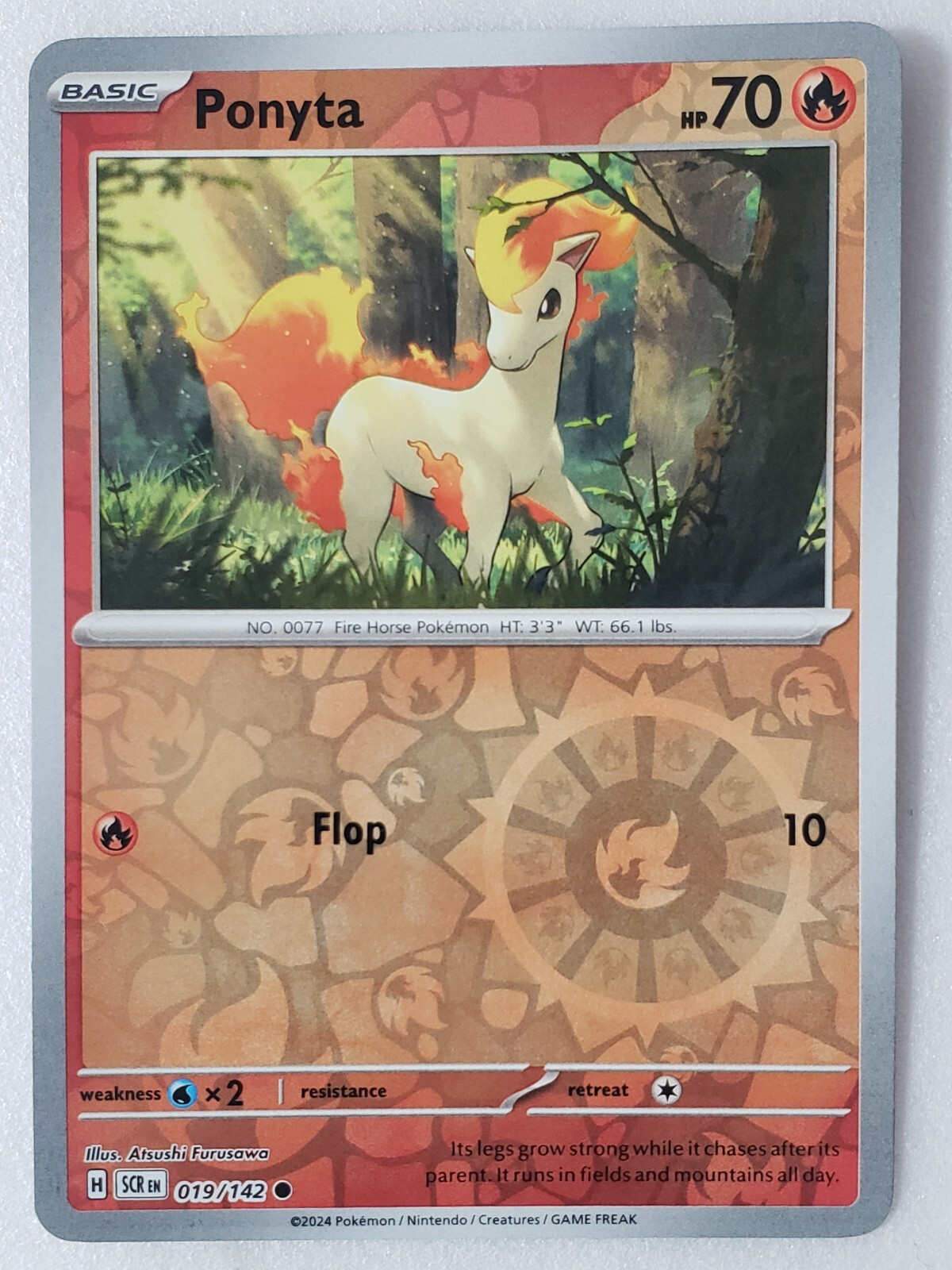 REVERSE HOLO Ponyta 019/142 NM / M Stellar Crown Pokemon Card $2 Combined Ship