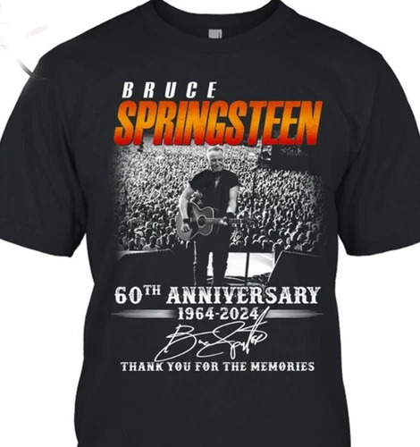 Bruce Springsteen 60Th Anniversary 1964-2024 Thank You For The Memories T-Shirt