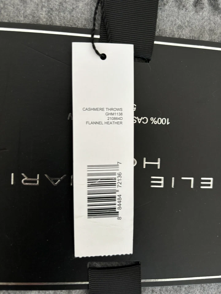 Ellie Tahari 100% Cashmere Throw Grey  gift box 50” X 60” - Image 3 of 4