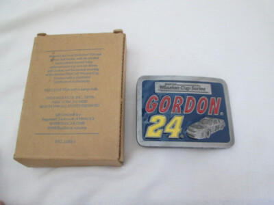 Jeff Gordon NASCAR Winston Cup Pewter Belt Buckle  Limited Ed Vintage 1998 NIB