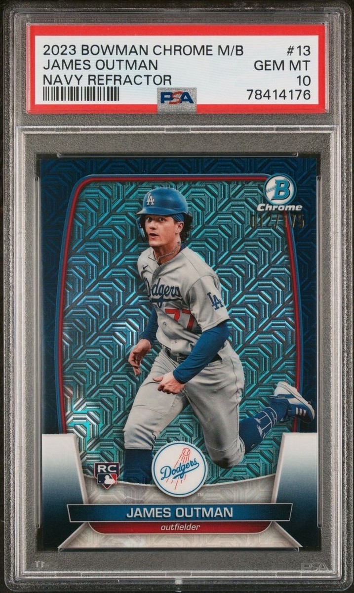 James Outman 2023 Bowman Navy Refractor /175 PSA 10 | eBay UK