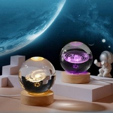 3D Crystal ball Crystal Planet Laser Engraved usb System Globe Astronomy Gift