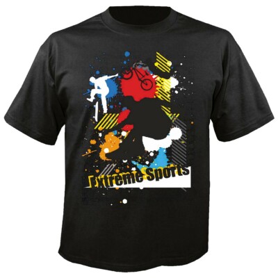 T-Shirt EXTREM SPORT SKATEBOARD SKATEBOARDFAHRER LONGBOARD SKATER FREESTYLE