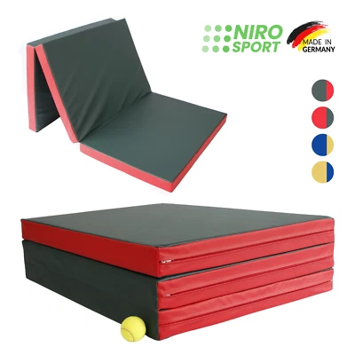 NIROSPORT Faltbare Weichbodenmatte Sportmatte 210 x 100 x 8 cm Gymnastikmatte Turnmatte