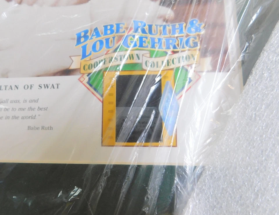 Litografía enmarcada BABE RUTH & LOU GEHRIG Cooperstown con celda de película iluminada 18x22 Foto 3 de 4