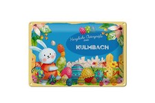 Blechschild Ostern Ostergrüße 30x20cm KULMBACH Geschenk Deko tin sign