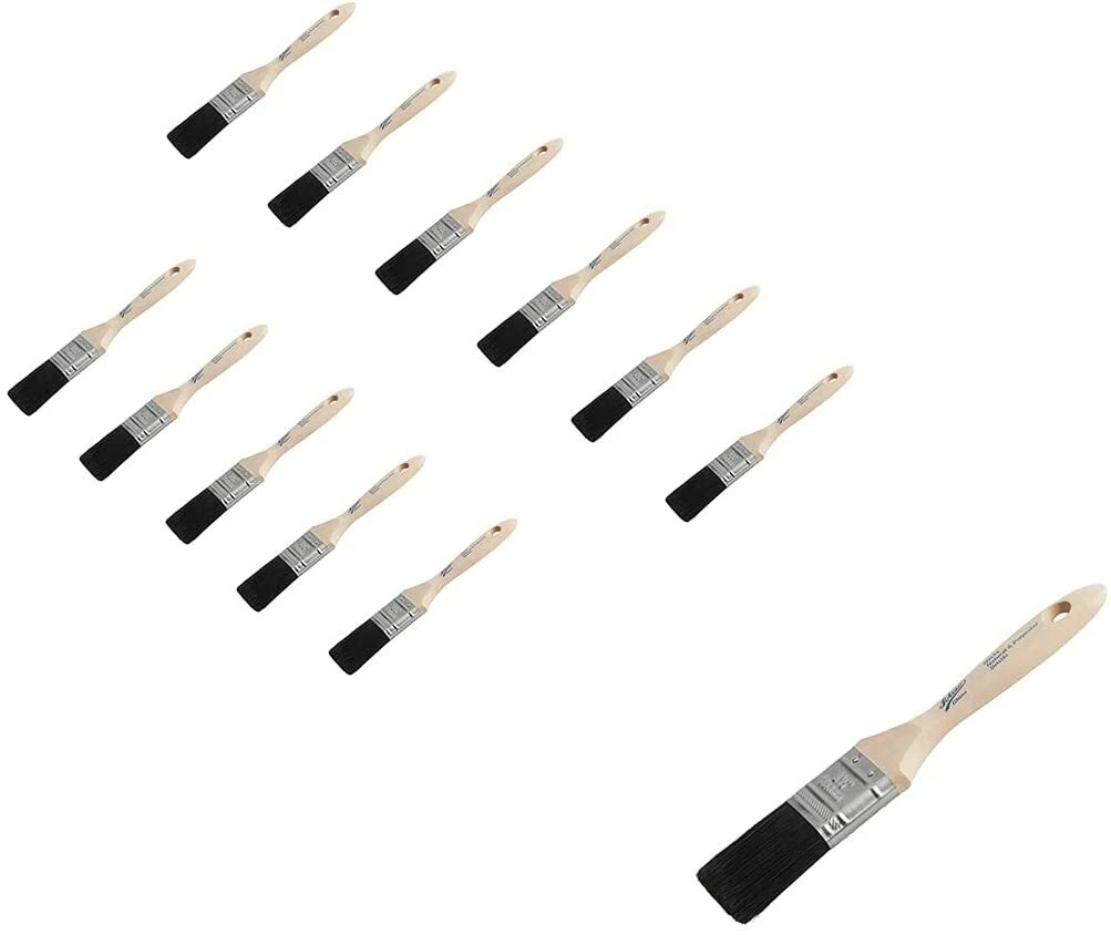 Ateco 60515 Black Boar Bristle Pastr Basting Brush (12 PC, Flat 1 1/2")