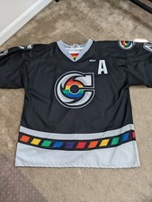 Cincinnati Cyclones pride night hockey jersey with matching socks. 