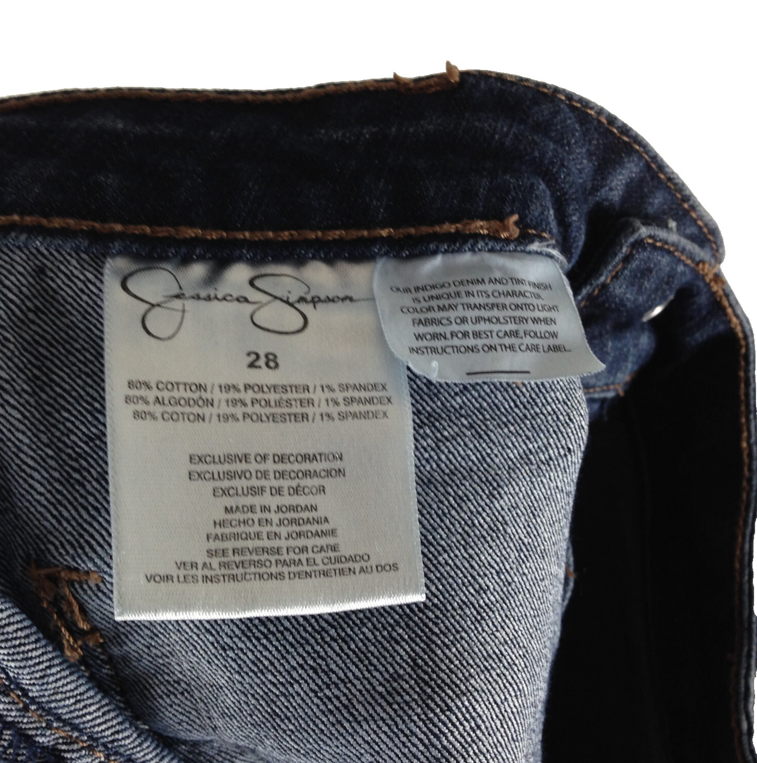 Jessica Simpson Bardot High Rise hot pants shorts women size 28 x 2.5" dark wash thumbnail 4