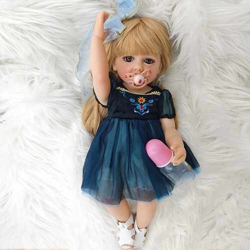 Full Body Soft Vinyl Reborn Dolls Girl Toddler Princess Baby Doll kids XMAS Gift - Picture 5 of 8