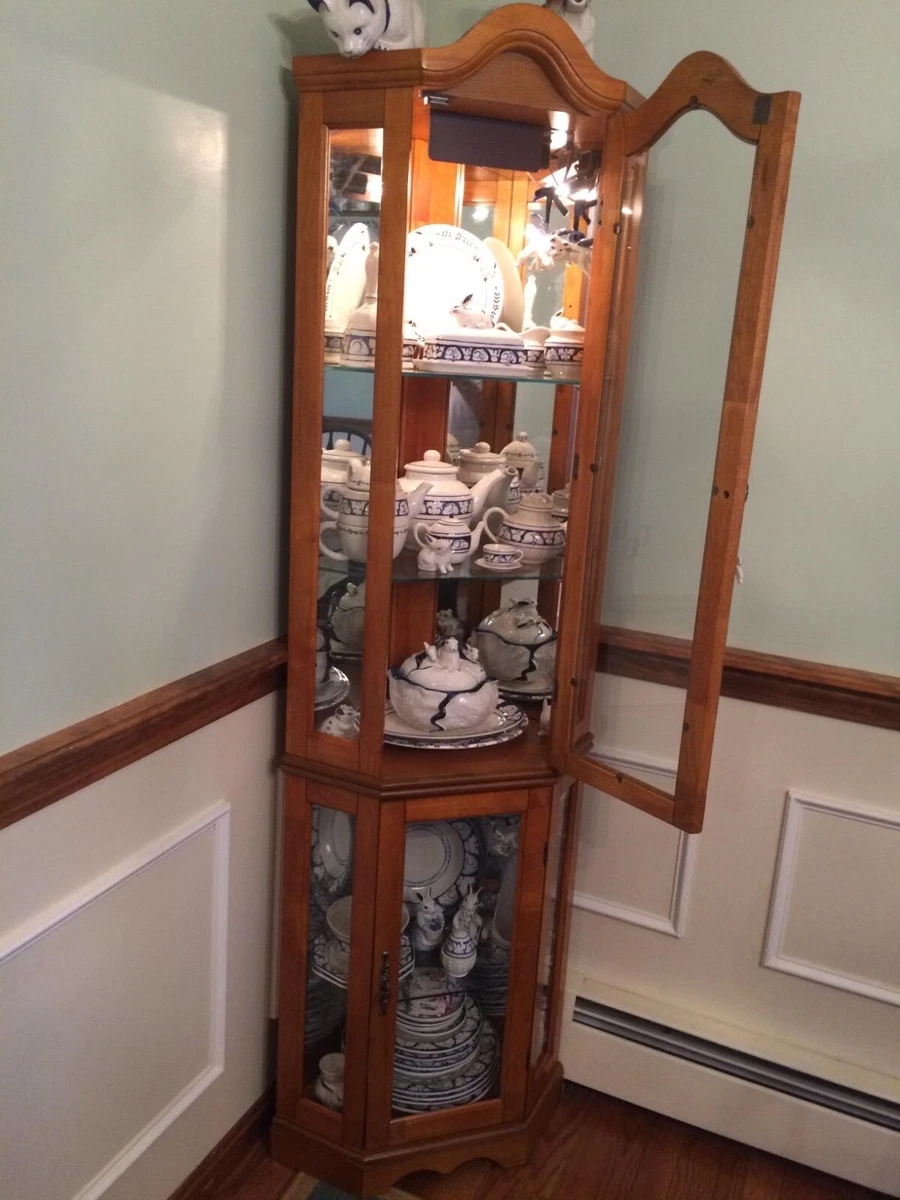Antique corner curio cabinet deals