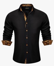DiBanGu Men's Size M Long Sleeve Dress Shirt Regular Fit Button Down with Collar