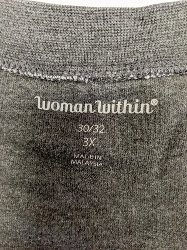 Woman Within Women 30 32 3X Plus Black Pink Flower Raglan Sweater Plaid Pullover - Picture 5 of 9