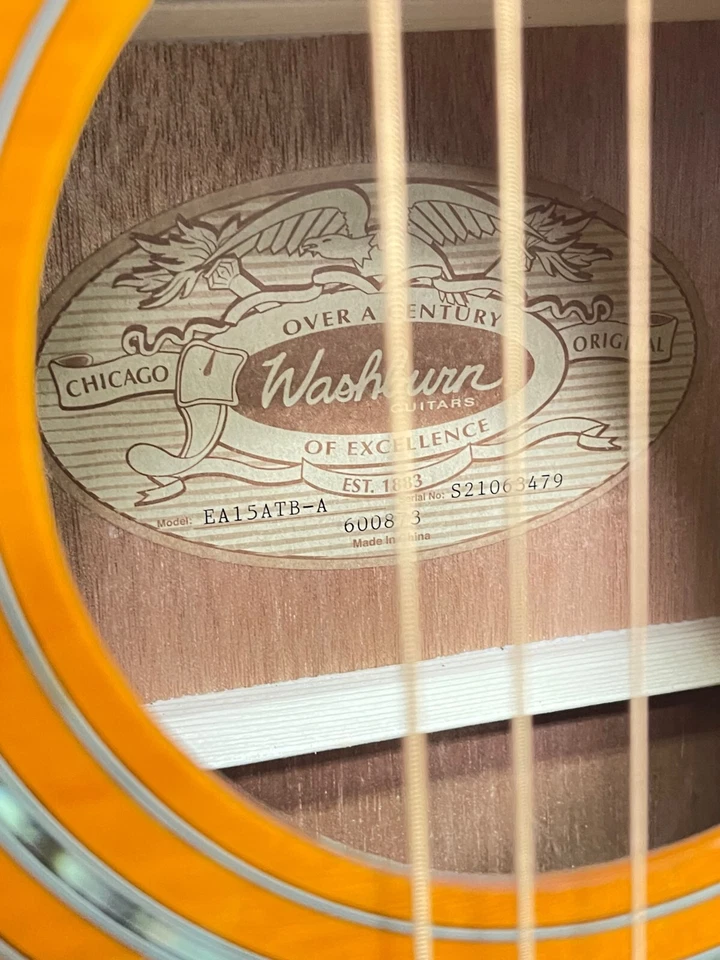 Guitarra eléctrica acústica Washburn Festival Series Tobacco Burst Foto 4 de 4