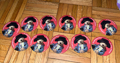 R John Wright RJW Paddington Bear Pin Lot Of 11 Button NICE FROM ESTATE !