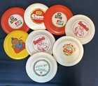 VTG 70's-80's Lot 8 Advertising Frisbees Sambo's  Big Mac Coca Cola 7 Up Jif