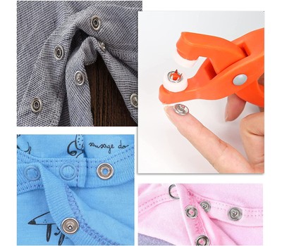 Swpeet Kit Da 60 Bottoni Automatici Per Pelle 12,5 Mm Con Pinza Foratrice E Attrezzi – 6 Colori
