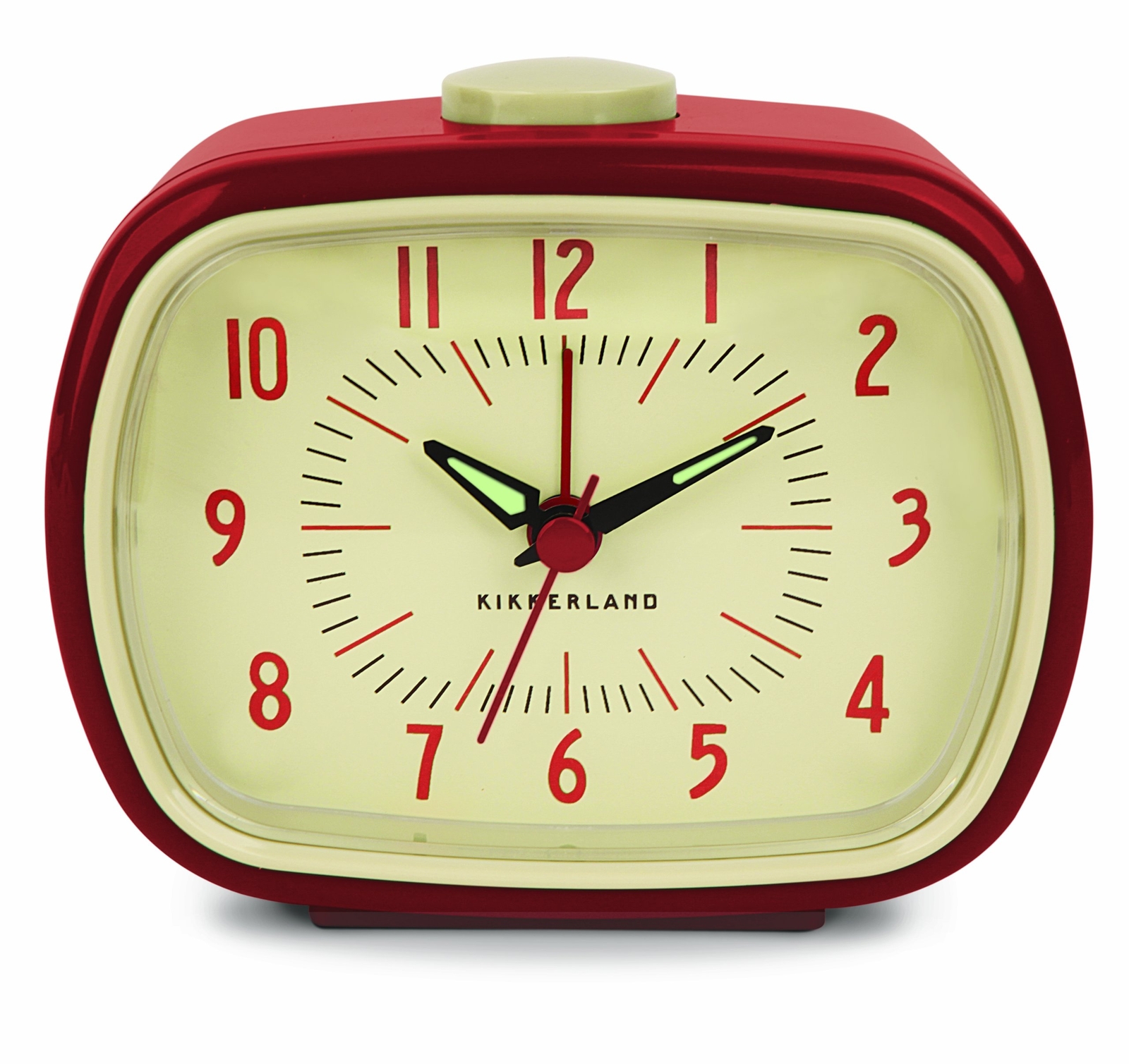 Retro Alarm Clock + Red (Ac08-R-Eu) NUOVO