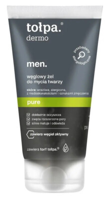 TOLPA DERMO MEN PURE CHARCOAL FACE CLEANSING GEL