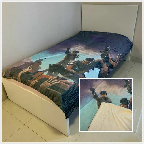 Double Layer Thick Winter Sherpa Faux Lambswool Mink Blanket (Character Print) - Picture 17 of 20