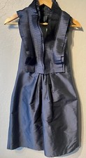 Jim Hjelm Womens Dress Size 12 Blue Formal Halter Bridesmaid       A25