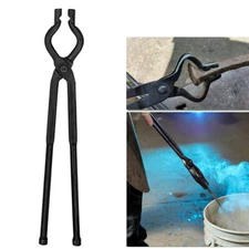 V-Bit Bolt Knife Making Blacksmith Tongs Bladesmith Wolf Jaw Anvil Forge 17 Inch